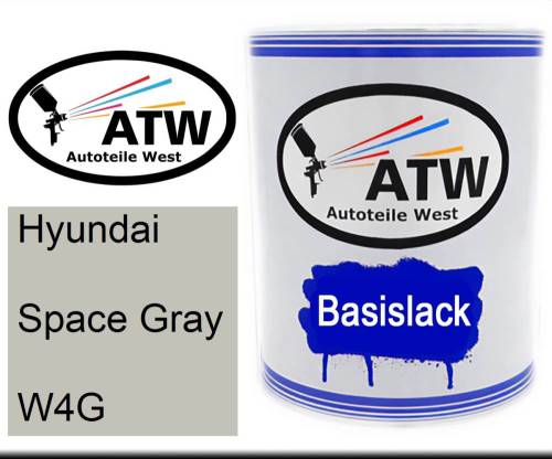 Hyundai, Space Gray, W4G: 1L Lackdose, von ATW Autoteile West.